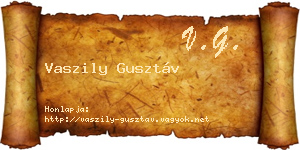 Vaszily Gusztáv névjegykártya