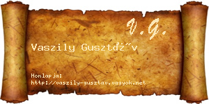 Vaszily Gusztáv névjegykártya