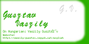 gusztav vaszily business card